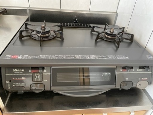 【お引取り先きまりました】都市ガス　コンロ　Rinnai  KGE660FTS(BK)L