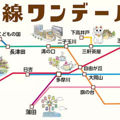 渋谷駅発・東急線ワンデーパス ３枚(チケット引き換え)  Tok...