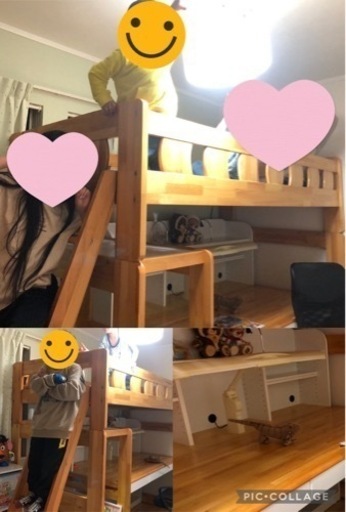 ロフトベッド♡デスク付き♡システムベッド