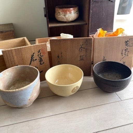 志野焼　他　抹茶茶碗　他　未使用　時代物　込み　11客