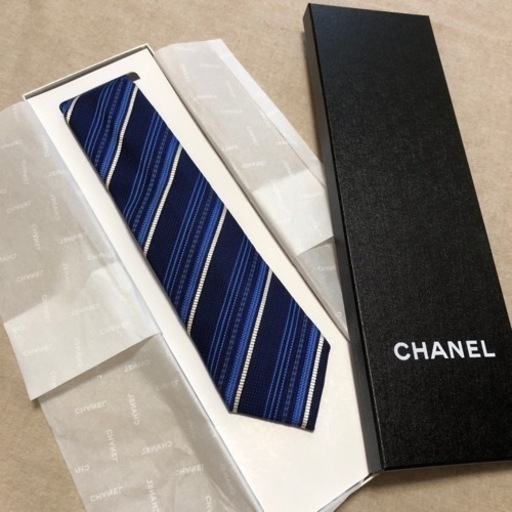 CHANEL ネクタイ 新品　箱付き　ストライプ　入学式 卒業式 入社式 ビジネス