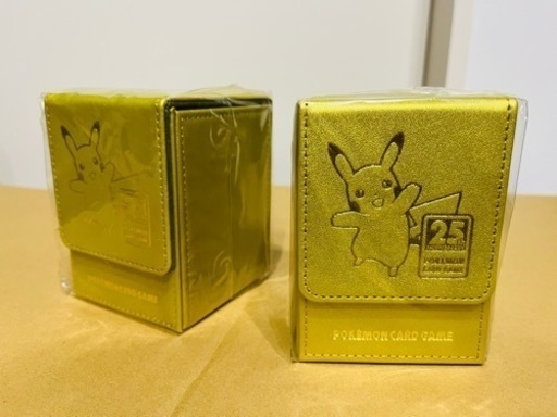 新品未開封★ポケカ 25th ANNIVERSARY GOLDEN BOX ピカチュウデッキケース 2点セット