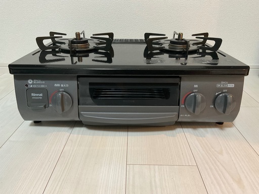 リンナイ　ガスコンロ　RTE565BK 右強火力　LPガス