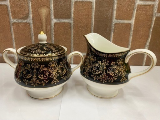 【愛品館 江戸川店】ウエッジウッド カーナボン シュガーポット&クリーマー ID:102-027047-007