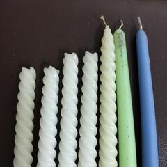🕯️ロウソク7本セット。未使用30㌢ろうそく3本　使用済み4本　災害用に！の画像