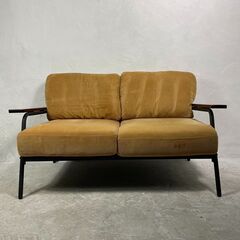 ✨🔔期間限定🔥ジモティー特別価格🔔✨美品！２Pソファ コーデュロイ アイアン インダストリー カジュアル 西海岸 ガレージの画像