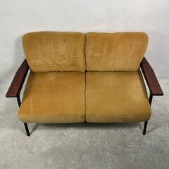 ✨🔔期間限定🔥ジモティー特別価格🔔✨美品！２Pソファ コーデュロイ アイアン インダストリー カジュアル 西海岸 ガレージの画像