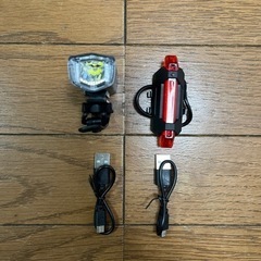 自転車　充電式　ライト(フロント & リア)