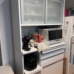 愛品館 江戸川店】パモウナ キッチンボード 食器棚 ID:159-018299-007 