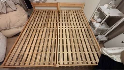 【決まってます】無印良品 パイン材 シングルベッド×2
