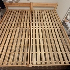 【決まってます】無印良品 パイン材 シングルベッド×2 の画像