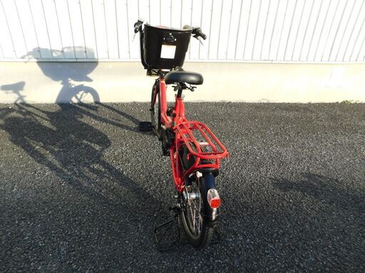 2015モデル 子供乗せ3人乗り対応! ヤマハ PAS Kiss mini PM20K エスニックレッド 8.7Ah 車体&バッテリー極めて良好! 自610