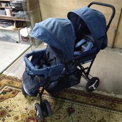RiiJoie 2人乗りベビーカー 青 最終値下げ 二人乗りベビーカー 高価 綺麗