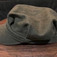 ★完売引渡済★AZUL ウール混キャップ　秋・冬　カーキ　ユニセックスの画像