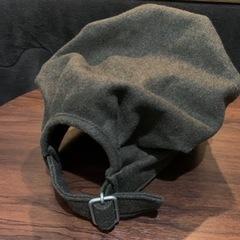 ★完売引渡済★AZUL ウール混キャップ　秋・冬　カーキ　ユニセックスの画像