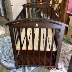 【リサイクルサービス八光】幅84.5cm　澤田工業　サワベビー　K型No.7　ベビーベッドの画像