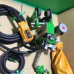 電動AC100V チェーンブロック　120kg トロリー付き　中古美品　二葉社製　ホイスト、ウインチ
