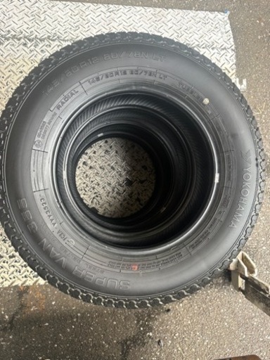 ヨコハマ SUPER VAN 355　 145/80R12 80/78N LT 新車外し 中古走行距離500km以下　4本　1セット