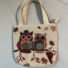 【新品】ふくろう刺繍　バッグ