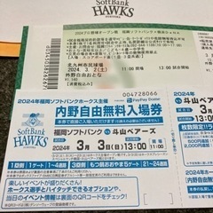 福岡ソフトバンクホークス　オープン戦　2試合分　2枚の画像