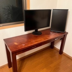 東馬　PCデスク　学習机（モニターは付属しません）　アンティーク...