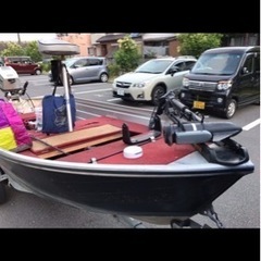 中古 アルミボート 15馬力船外機・軽トレーラーの画像