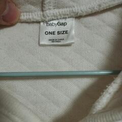 【中古】Baby Gap　ポンチョ　白　0-1歳ぐらいの画像