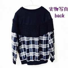 チェック 切り替え トレーナーの画像