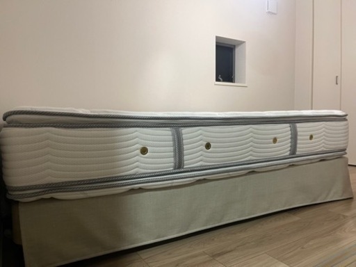 シモンズマットレス(ベットフレーム/カーテン付き) セミダブルサイズ