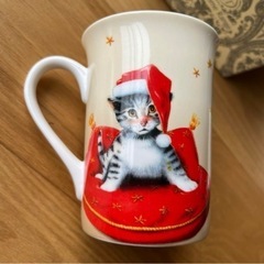 ドイツブランドIhr Ideal Home Range 猫 クリスマスマグカップの画像