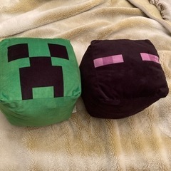 マインクラフト　クッション　クリーパー　エンダーマン