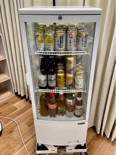 【値下げ中】レマコム　ガラスショーケース　冷蔵庫　98L