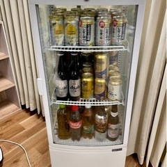 【値下げ中】レマコム　ガラスショーケース　冷蔵庫　98Lの画像
