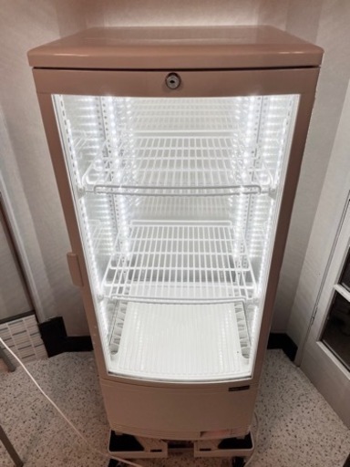 【値下げ中】レマコム　ガラスショーケース　冷蔵庫　98L