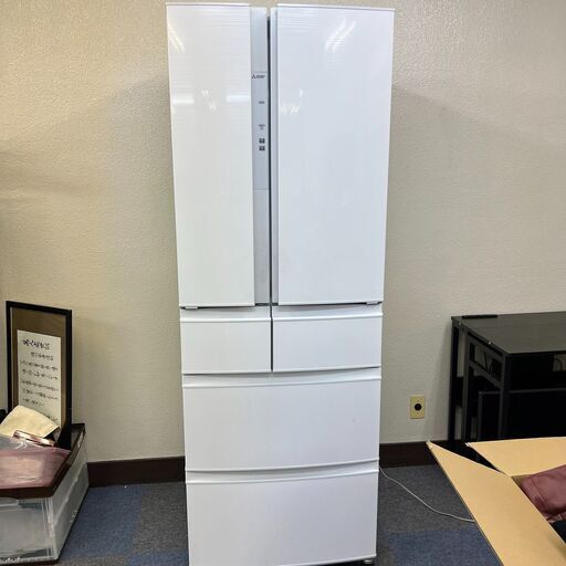 【稼動品】三菱 MITSUBISHI ノンフロン冷凍冷蔵庫 MR-R46E-W1形 20年製 492L  家電 家庭用家電 ホワイト 中古