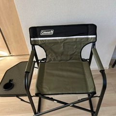 コールマン（Coleman） チェア サイドテーブル付　オリーブ色の画像