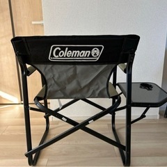 コールマン（Coleman） チェア サイドテーブル付　オリーブ色の画像