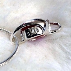 Ruby silver ネックレス　silver 925 ルビー刻印2.43ctの画像