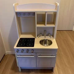RiZKiZ ままごと キッチン木製　white両面の画像