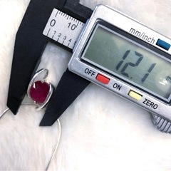 Ruby silver 925 ルビー刻印2.43ct ② 存在感ありの画像