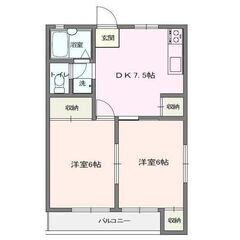 🌺🌺(2DK)✨初期費用8万円キャンペーン中✨✨家賃1ヶ月無料😁👌審査通過率◎ご相談ください🌺🌺ＪＲ信越本線 北高崎 徒歩29分 - 高崎市