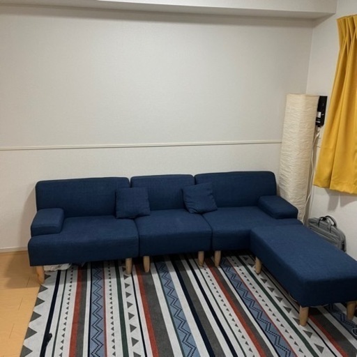【美品】L字型北欧カウチソファー