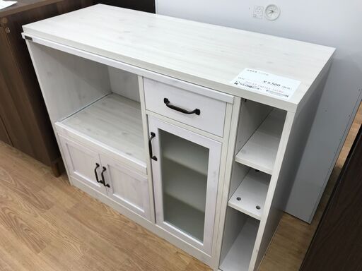 ★ジモティ割あり★ 佐藤産業 レンジ台 ホワイト H85×W103×D40 クリーニング済み KJ4368