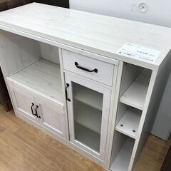 ★ジモティ割あり★ 佐藤産業 レンジ台 ホワイト H85×W10...