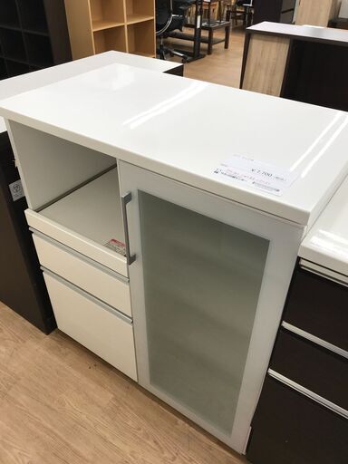 ★ジモティ割あり★ ニトリ レンジ台 ホワイト H101×W88×D51 クリーニング済み KJ4371