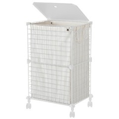 【ほぼ新品】ランドリーバスケット 洗濯カゴ 洗濯物入れの画像