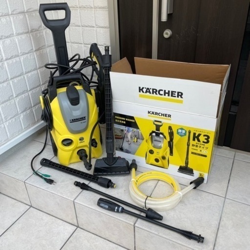 ほぼ未使用品 ケルヒャー KARCHER 高圧洗浄機 K3 サイレント ベランダ 1.601-449.0 [60Hz（西日本専用）]  大阪市内に引取可能な方限定