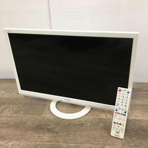終　SHARP シャープ AQUOS 2017年製 24V型 液晶テレビ LC-24K40 ホワイト 24b菊MZ