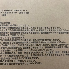 新品未使用　LOGOS 大きなプレート2枚セットの画像