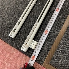 収縮レール付カーテン！ミントグリーン！4レール、カーテン８枚セット！格安売り切り！の画像